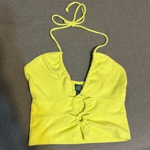 Wild Fable Bright Yellow Halter Tank